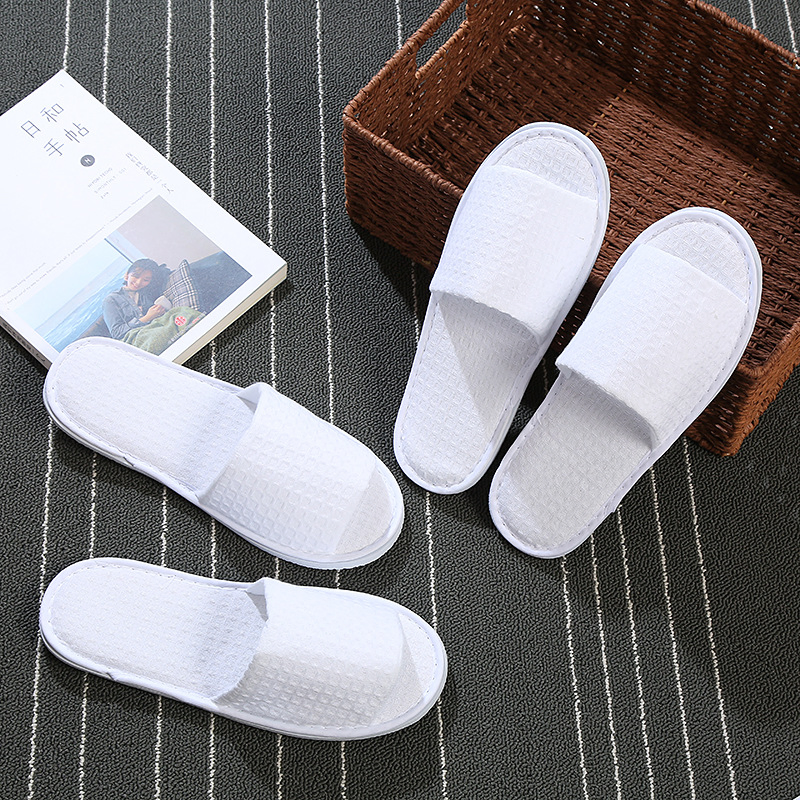 Wholesale Custom Logo Disposable Open Toe Hot Sale Hotel Indoor Guest Slippers