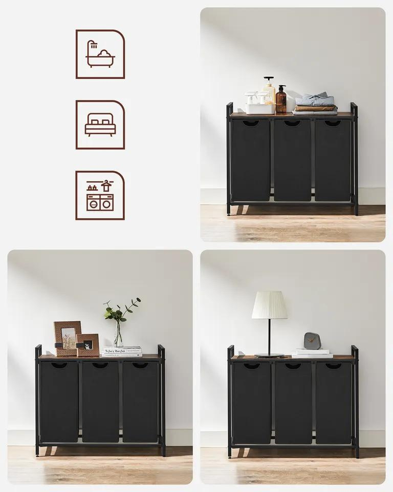 Collapsible Laundry 3 Storagelaundry Basket with Shelf