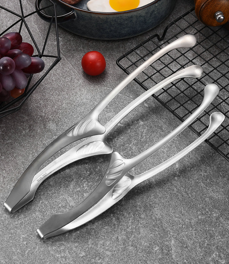 Stainless Steel Food Tongs Ergonomic Barbecue Clamp for Safe Handling Wbb29862