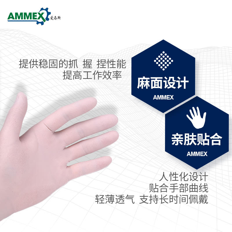 Wholesale Medical Nitrile Gloves White Color Latex Free Professional Ambidextrous Exam Gloves