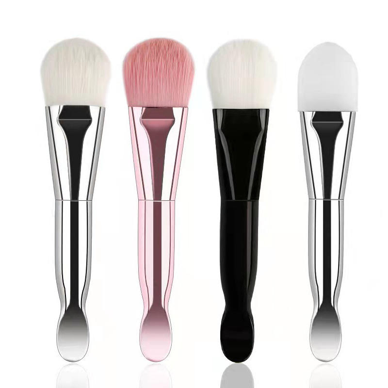 Single Silicone Brush Spoon Foundation Mud Film Auxiliary Tool Double Head Multi- Functional Beauty Brush