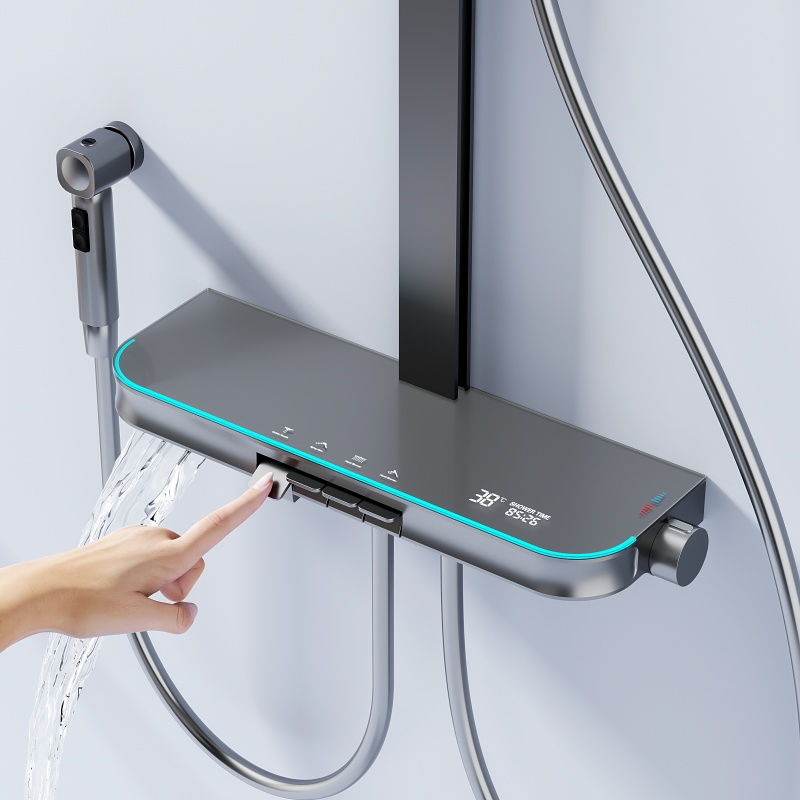 Elegant Brass Shower Head Set with Chrome Finish and Advanced ABS Technology