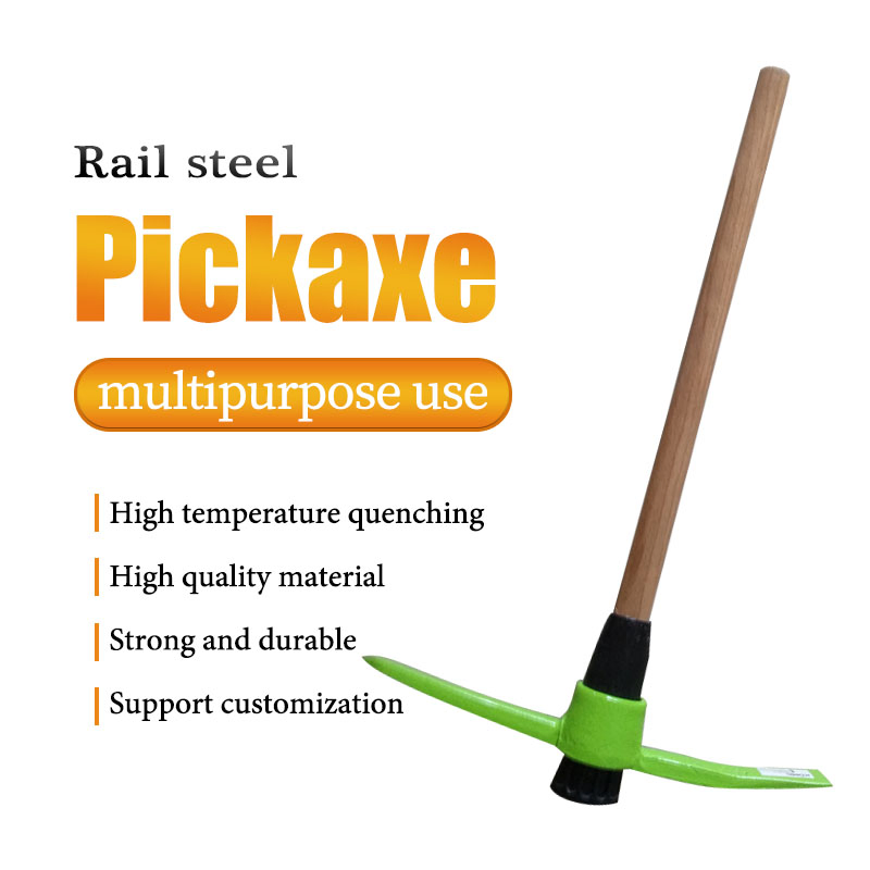 Pickaxe Durable Wood Hoe Hand 50cm Steel Digging Tool Price Mattock Pickaxe