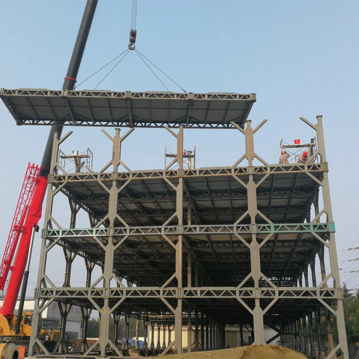 Five Storey Prefabricated Light Steel Structure Structural Building Commercial Office Apartment