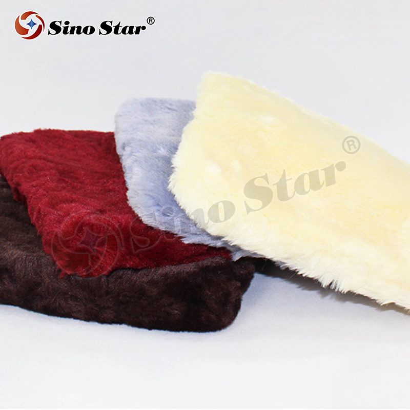 Sino Star Sheepskin Car Wash Pad Polishing Mittens Color Customized