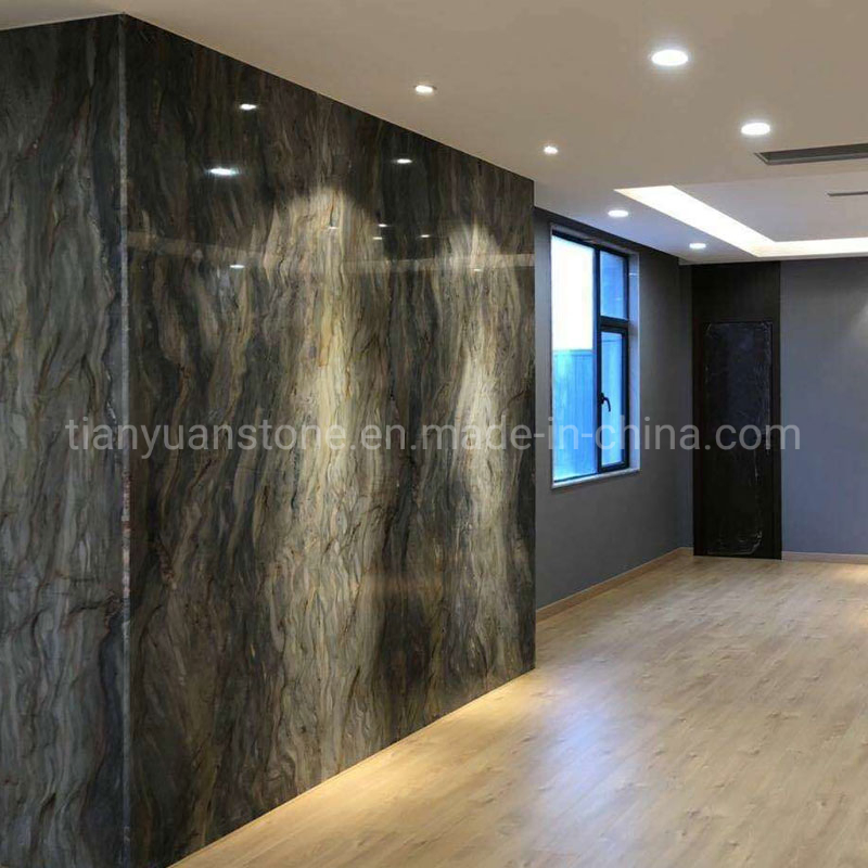 Multicolor Quartzite Natural Stone Silk Road Granite Tiles Wall Feature