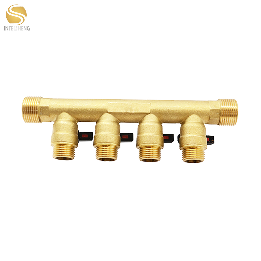 Brass Hot Water Floor Heating Water Separator Manifolds