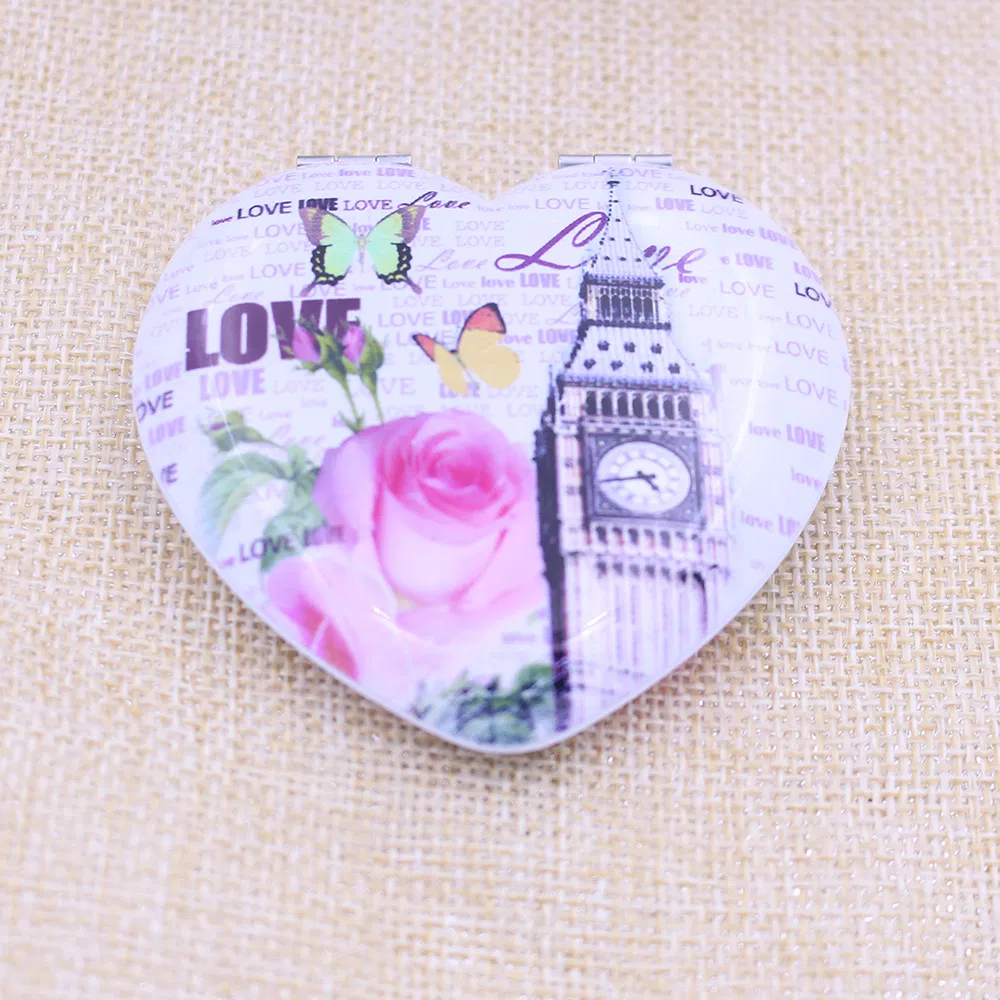 Promotional Mini Metal Pocket Cosmetic Mirror with Logo Printing