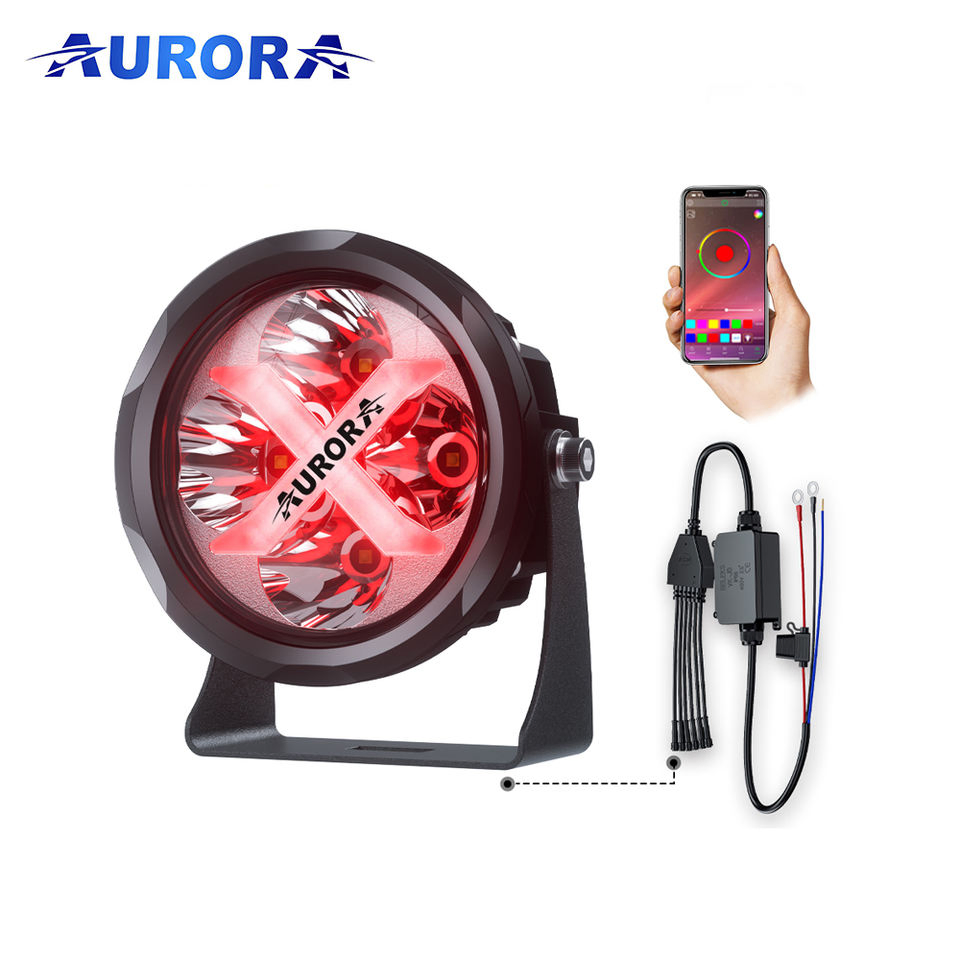 Aurora 4-Inch Small Round RGB LED Driving Work Lights