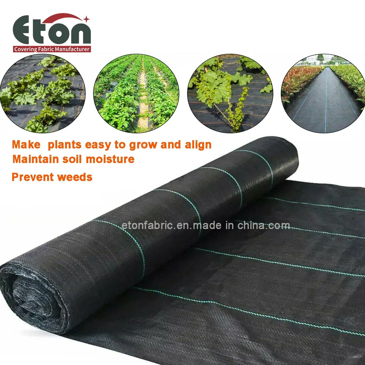 PP Woven 130GSM Width 5.25m Black/Green /White Geotextile Weed Control for Agriculture/Garden