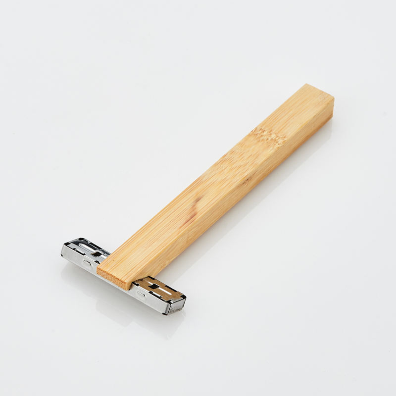 Zero-Plastic, Biodegradable Hotel Wooden Razor, 3-Blade Bamboo Razor