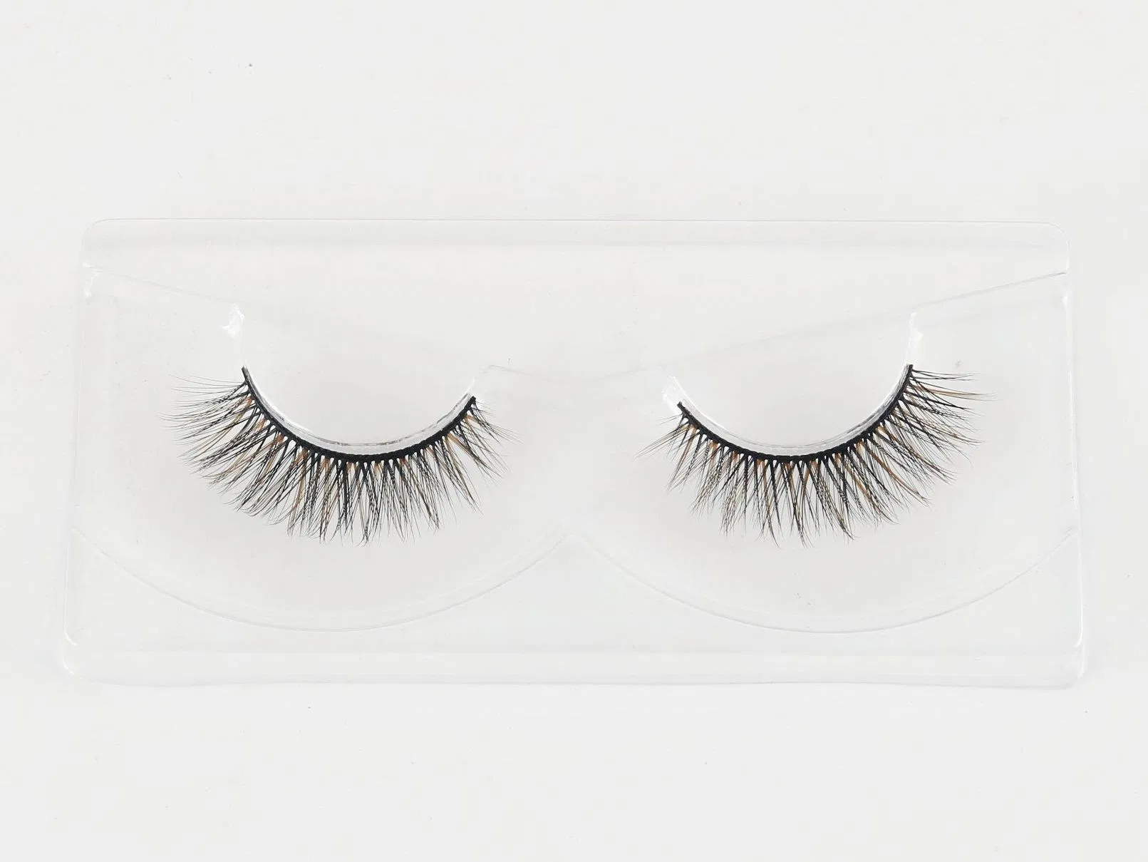 Faux Mink Lashes Silk Eyelashes Volume Lash Strips Eyelashes Eyelash with Custom Logo Packaging