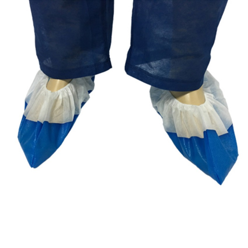 Disposable PP+CPE Non-Slip Shoe Covers Waterproof Cleanroom Protective Overshoes