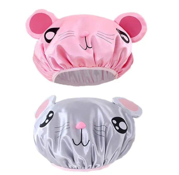 Cute Kids Shower Cap Funny Cartoon Shower Bath Hair Waterproof Caps