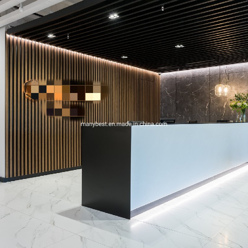 Fashionable Aluminum Wooden Color Baffle Ceiling Restaurant Office Ceiling Decoration