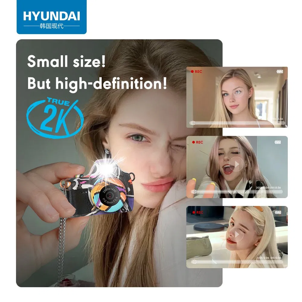 Hyundai 2K 1440p HD Mini WiFi 1.47 Inch IPS Color Screen Sport Action Video Camera