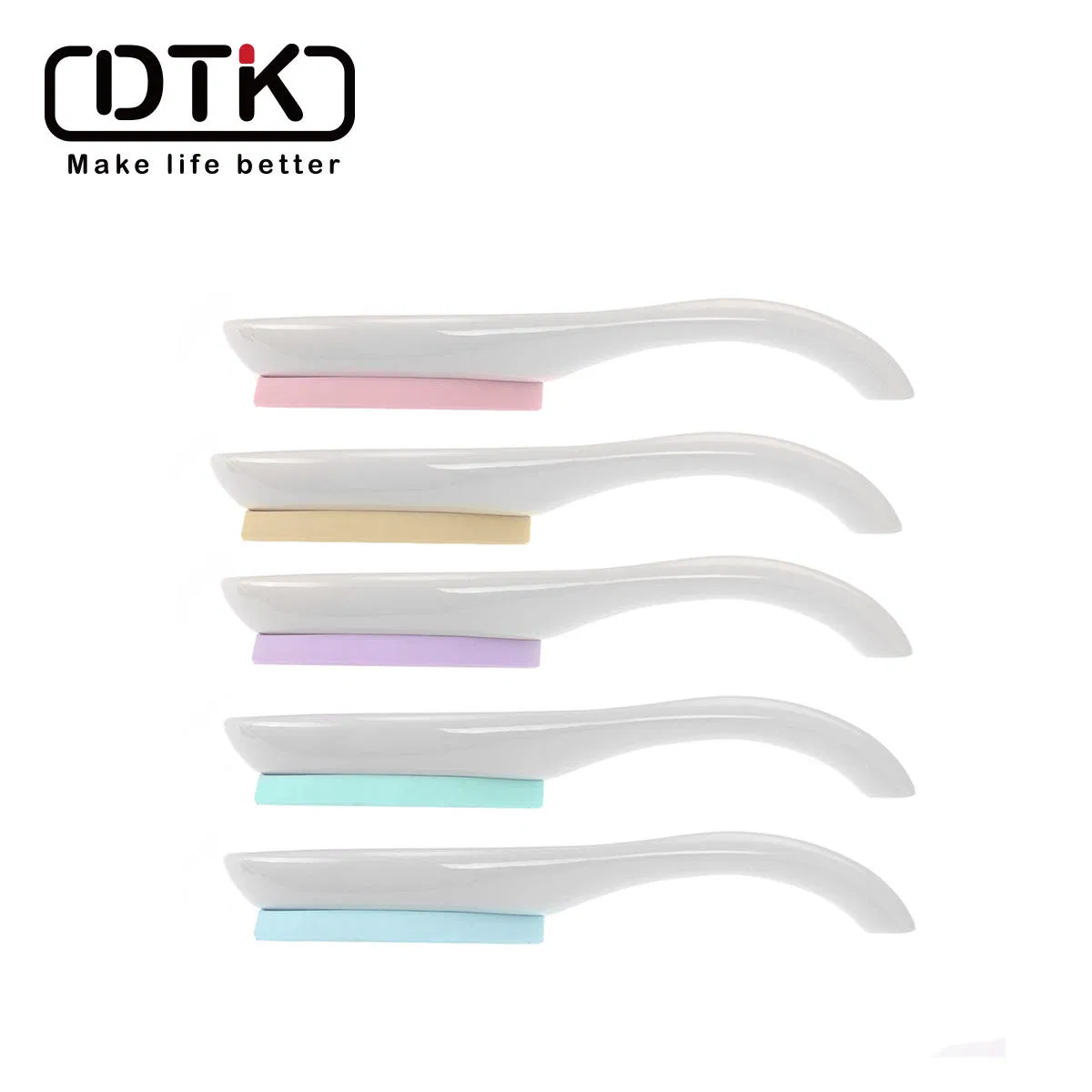 Dtk New Design Ceramic Soup Spoon Kitchen Dinner Ceramic Long Soup Spoon