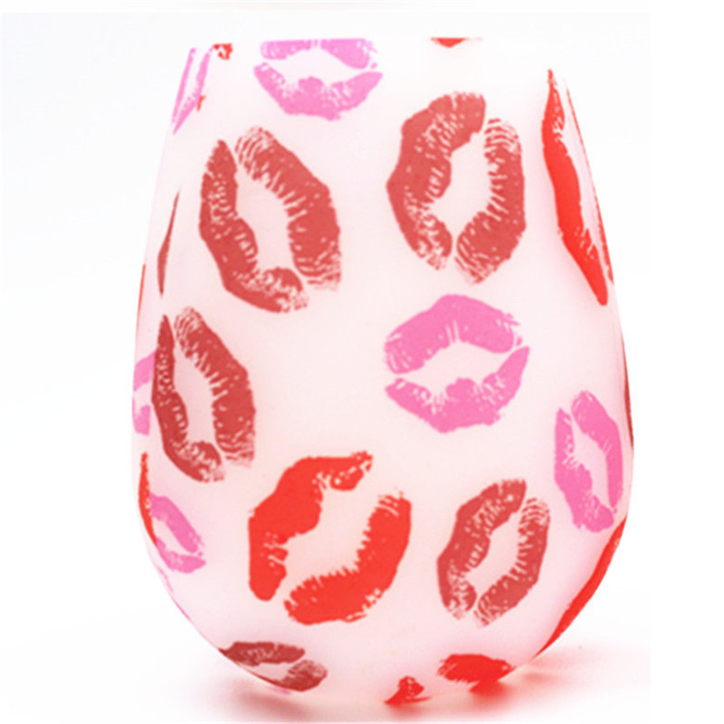 Portable Cola Soft Drink Fruit Juice Beer Silicone Bohemian Style Wine Cup Glasses for Party