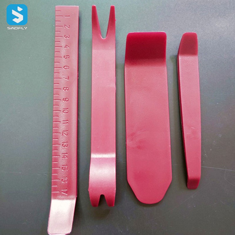 Набор инструментов для снятия автомагнитолы 4 предмета красные