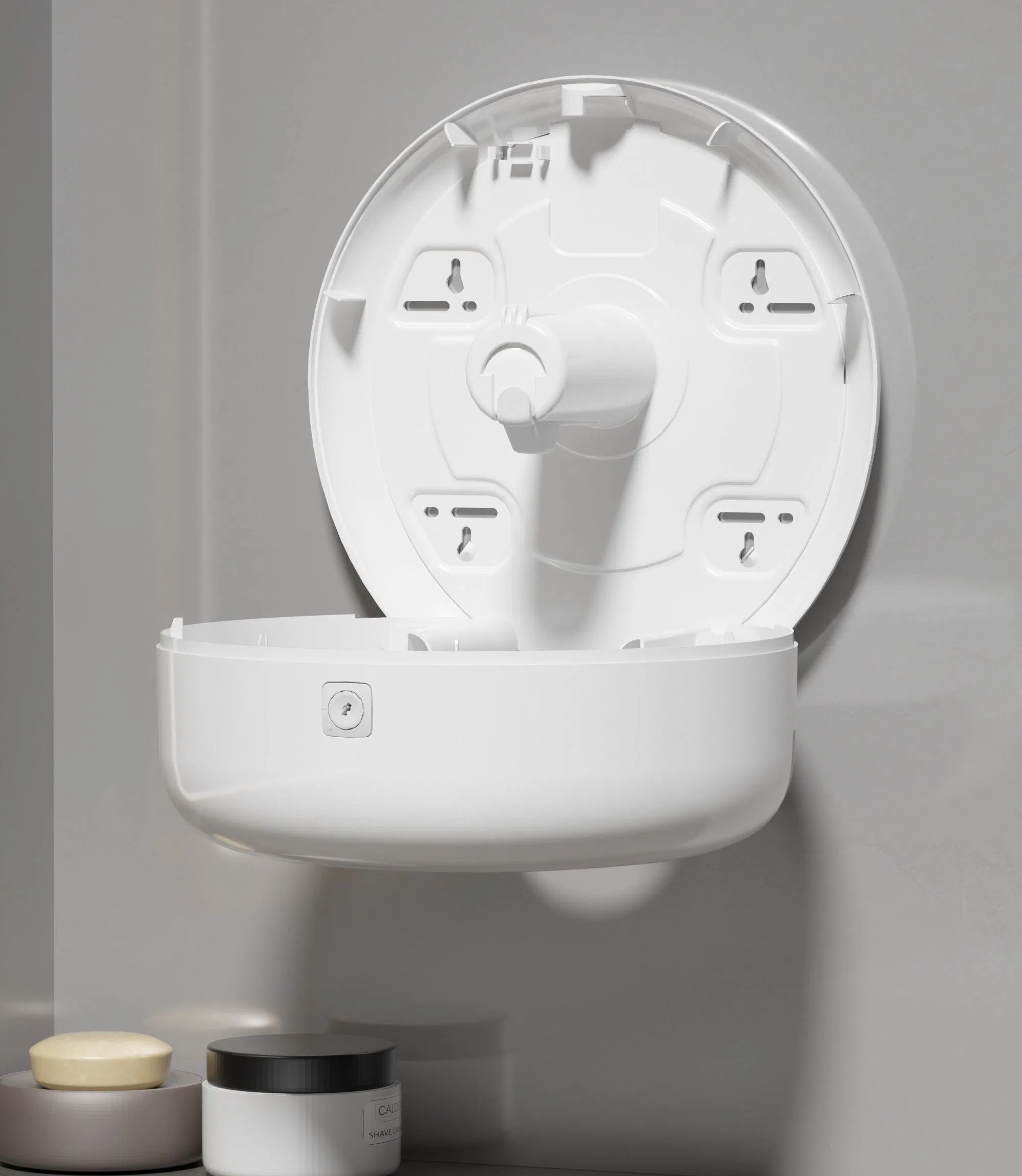 Wall-Mounted ABS New Big Roll Paper Towel Tissue Dispenser with a Lock