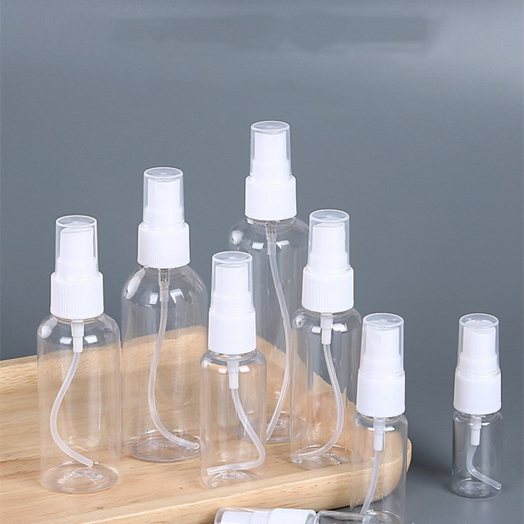 50ml Pet Clear Empty Alcohol Packaging Liquid Mist Plastic Spray Bottle