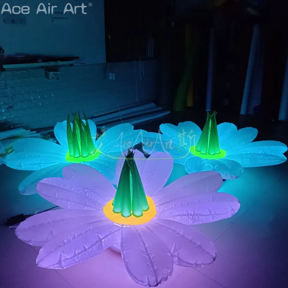 Customized PU Coated Light-up Inflatable Decoration with LED Inflatable Flowers Decoration