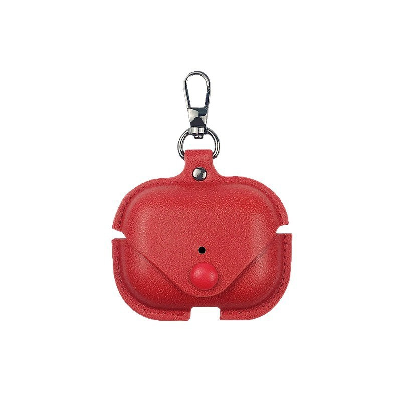 Business Style Leather Portable Colorful with Keychain Earphone Protective Cover