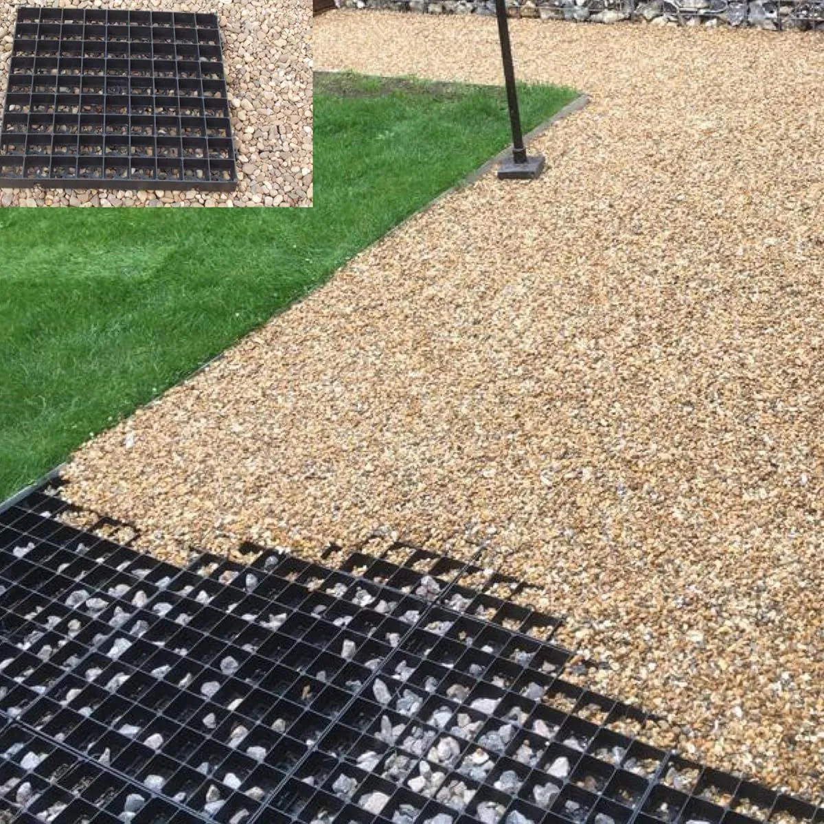 Plastic Grass Paver Grid for Car Parks Interlocking Honeycomb Cells Factory Supply