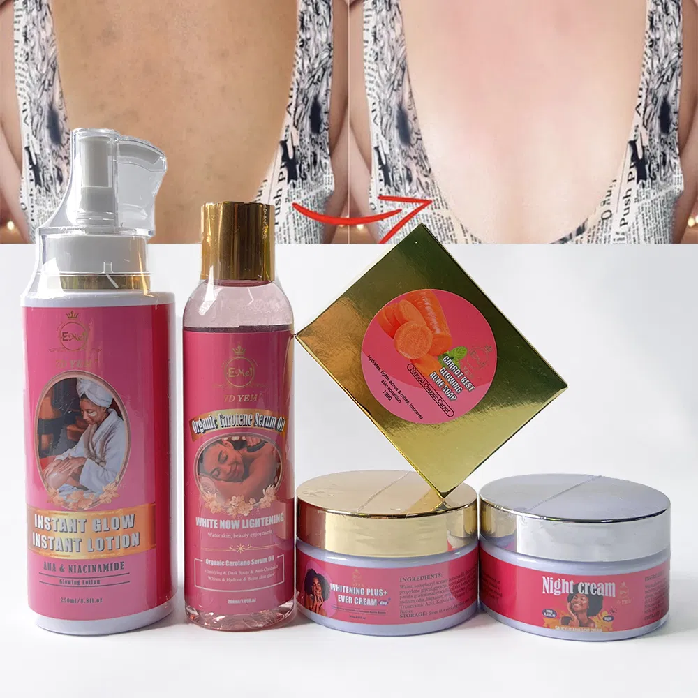 OEM Customized Wholesale Skincare Set Organic Anti Aging Brightening Skin Carrots Whitening Skincare Set Natural Unisex Adults