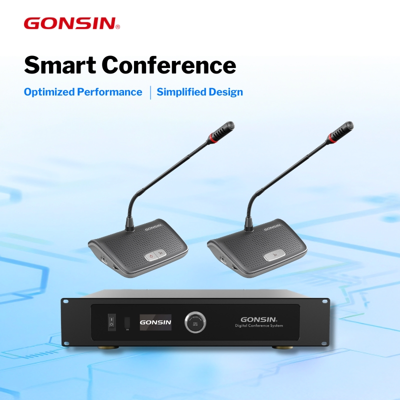 Gonsin Smart Ai Conference Gooseneck Microphone with Friendly Interface Design