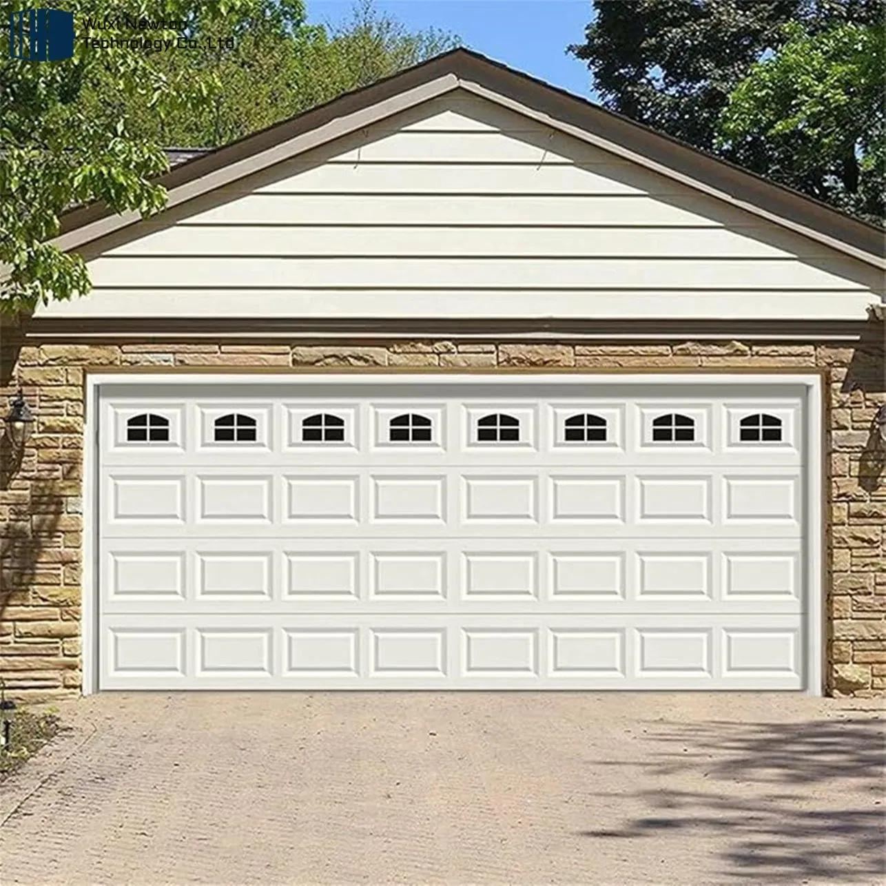 Residential Garage Doors European Style Automatic Insulated Sectional Galvanized Steel Garage Door