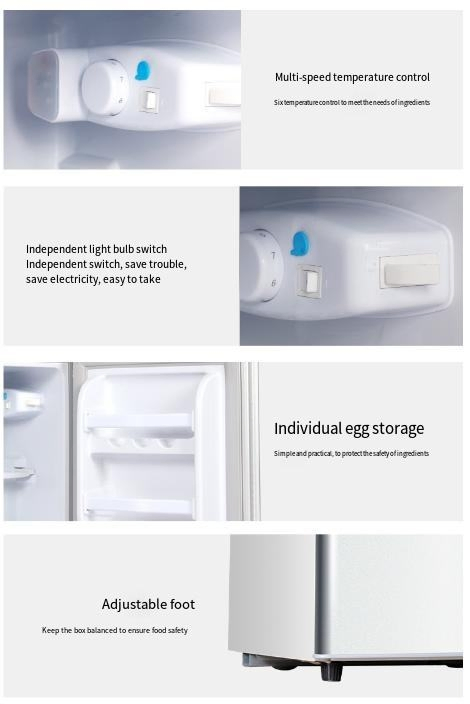 Double-Door Stainless Steel Panel Energy-Efficient Refrigerator Quick-Freezing Feature New Us UK Plugs for Household Use