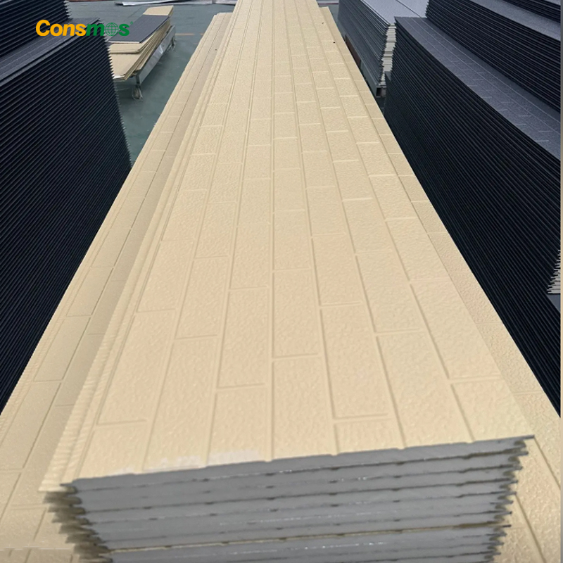 50/75/100/150mm Rock Wool/Glass Wool/Polyurethane Roofing Sheets Sandwich Panel for Prefabricated Houses Warehouses