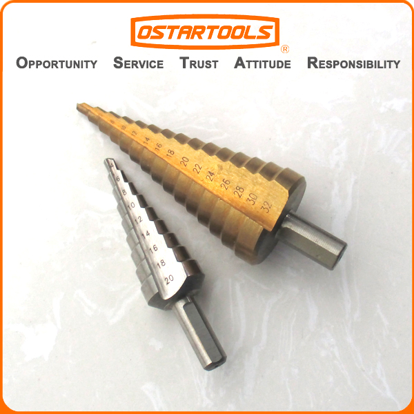 High Speed Steel Titanium Step Drill Bits