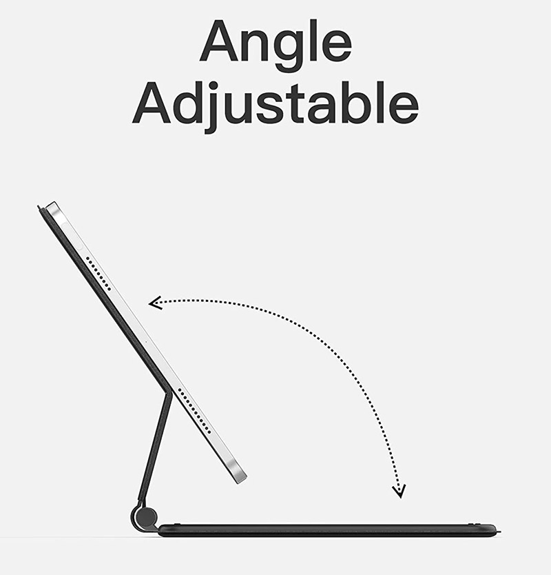 Bluetooth Keyboard Case, with Instant Charging & Pairing Non-Detachable Pivot Magnetic Case, Trackpad & Backlit Wireless Keyboard for iPad PRO 11/ Air 10.9