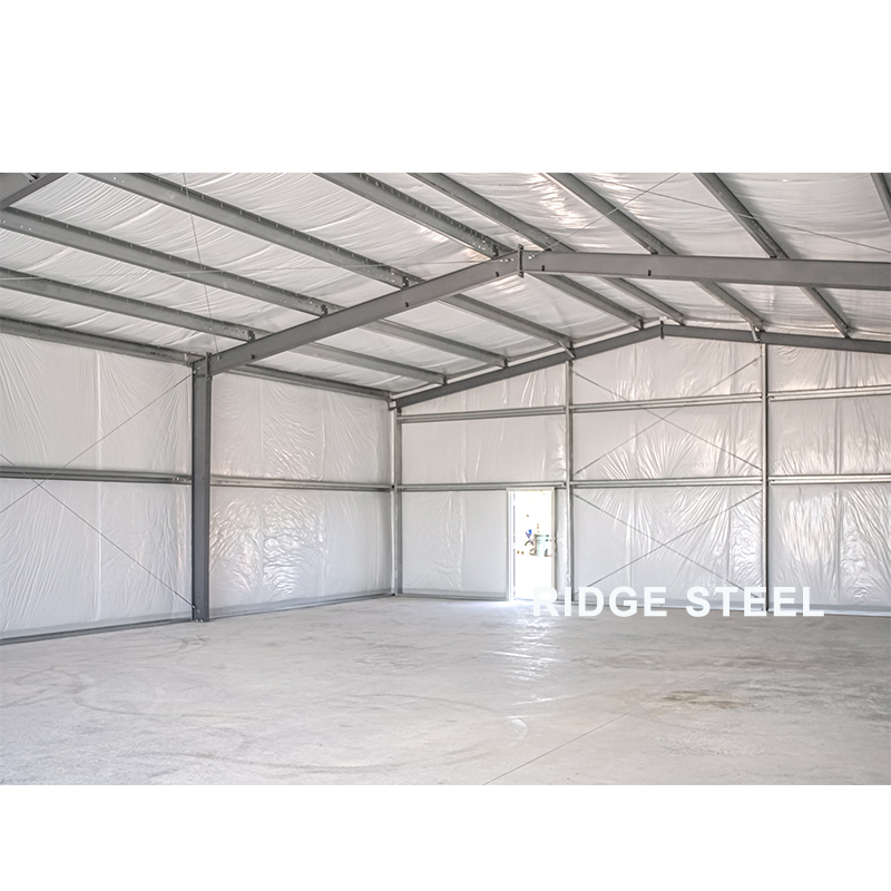 Steel Structural Prefabricated Metal Framework Fast Install Storage Shed