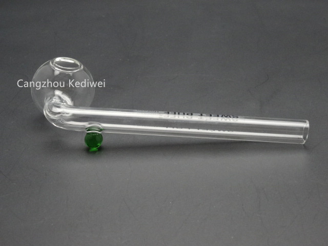 Wholesale Glass 12/14/16cm Sweet Puff Pipe Oil Burner Smoking Pipe with Balancer