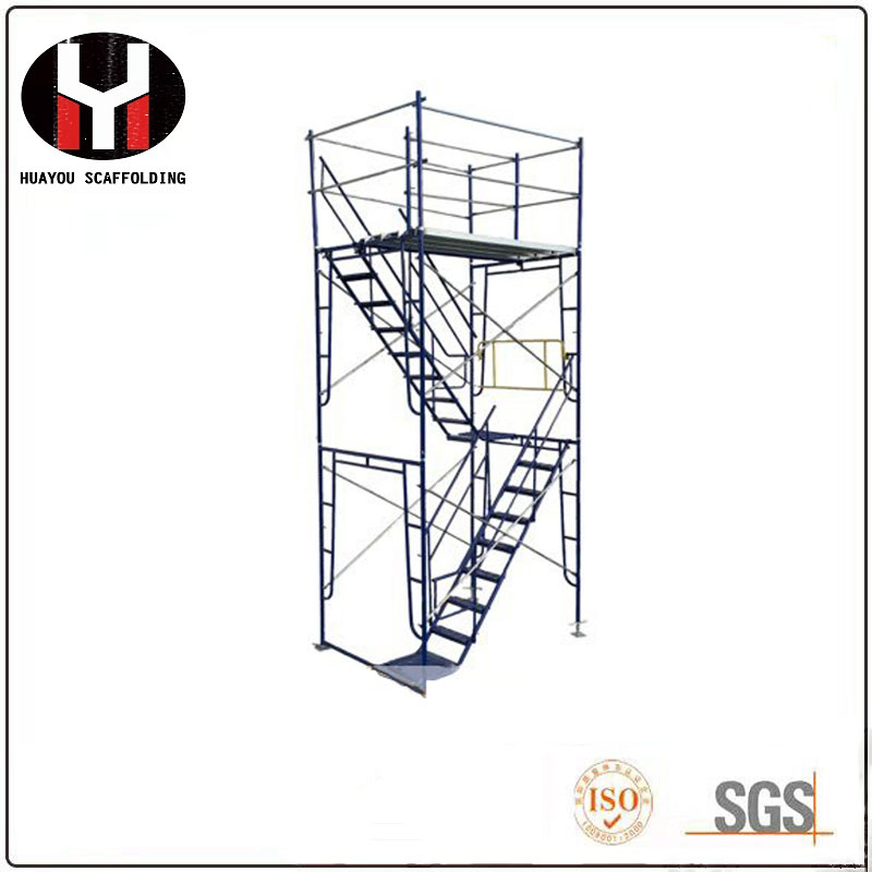 Galvanized Steel Scaffolding Stairs Access Staircase with Hook for Ringlock Scaffold System