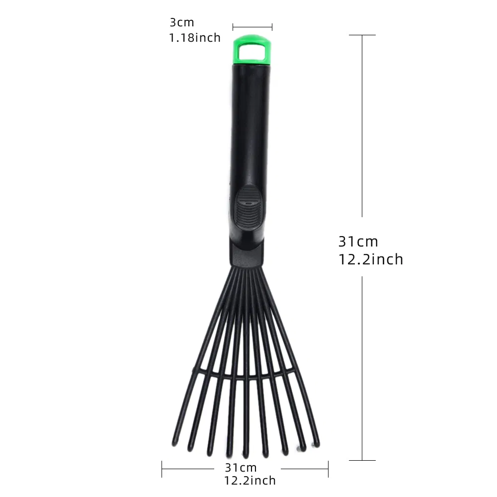 Gardening Hand Leaf Rake Mini Plastic Lawn Care Rake Flowerpot Planting Tools
