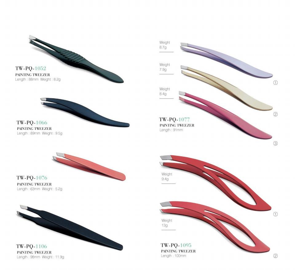 Professional Customized Precision Stainless Steel Eyebrow Tweezers