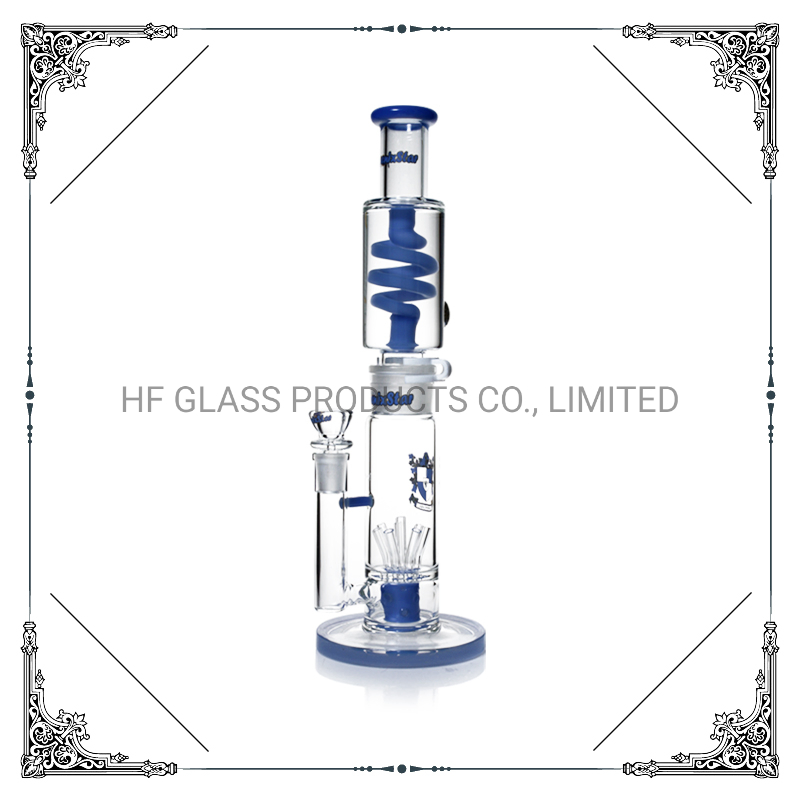 14 Inches Phoenix Glass Shisha Hookah Tobacco Glycerin Freezable Coil Straight Tube Oil DAB Rig Smoking Water Pipe