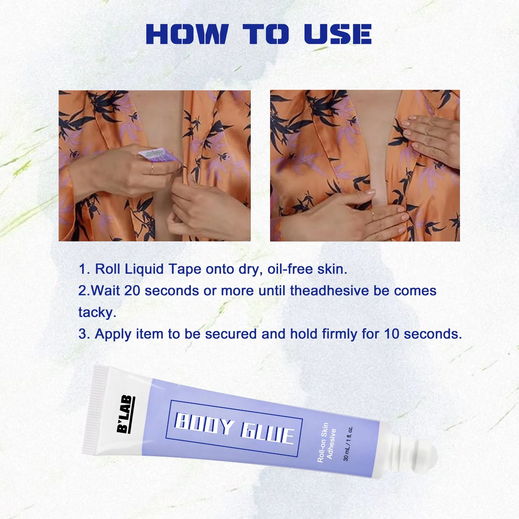 Body Adhesive Roll on Glue to Hold Clothes for Body Skin Safe