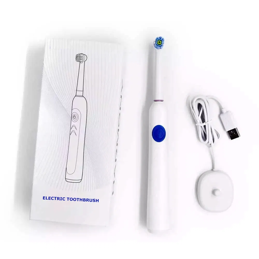 Jssan Js301 Rechargeable Waterproof Ipx7 Foldable an Rotating Electric Toothbrush with Round Head