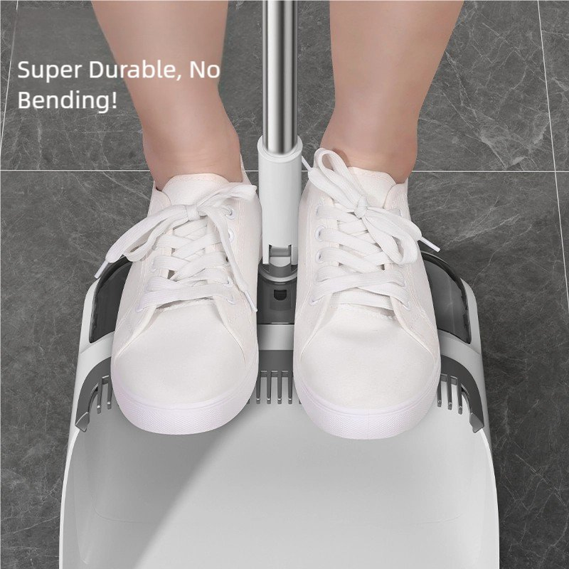 Heavy-Duty Broom and Dustpan Set with Easy Storage Design