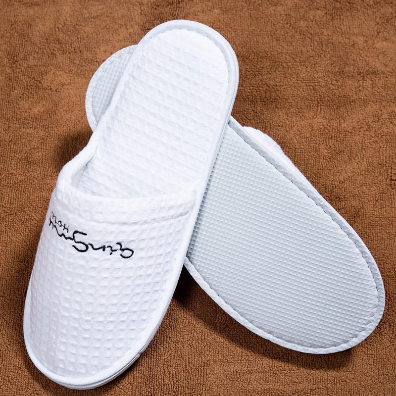 Bulk Hotel Waffle Slipper with EVA Sole Luxury Hotel Slipper