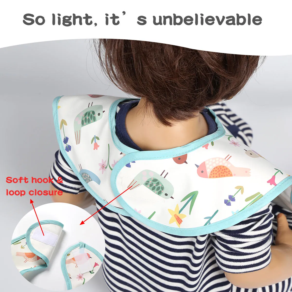 New Design BPA Free Cartoon Baby Bibs Waterproof Baby Eating Bibs