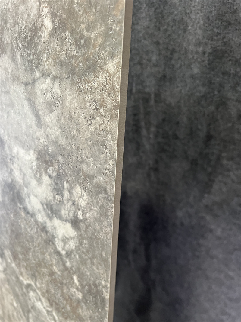 Керамогранит серая прожилка для кухни в стиле рустик