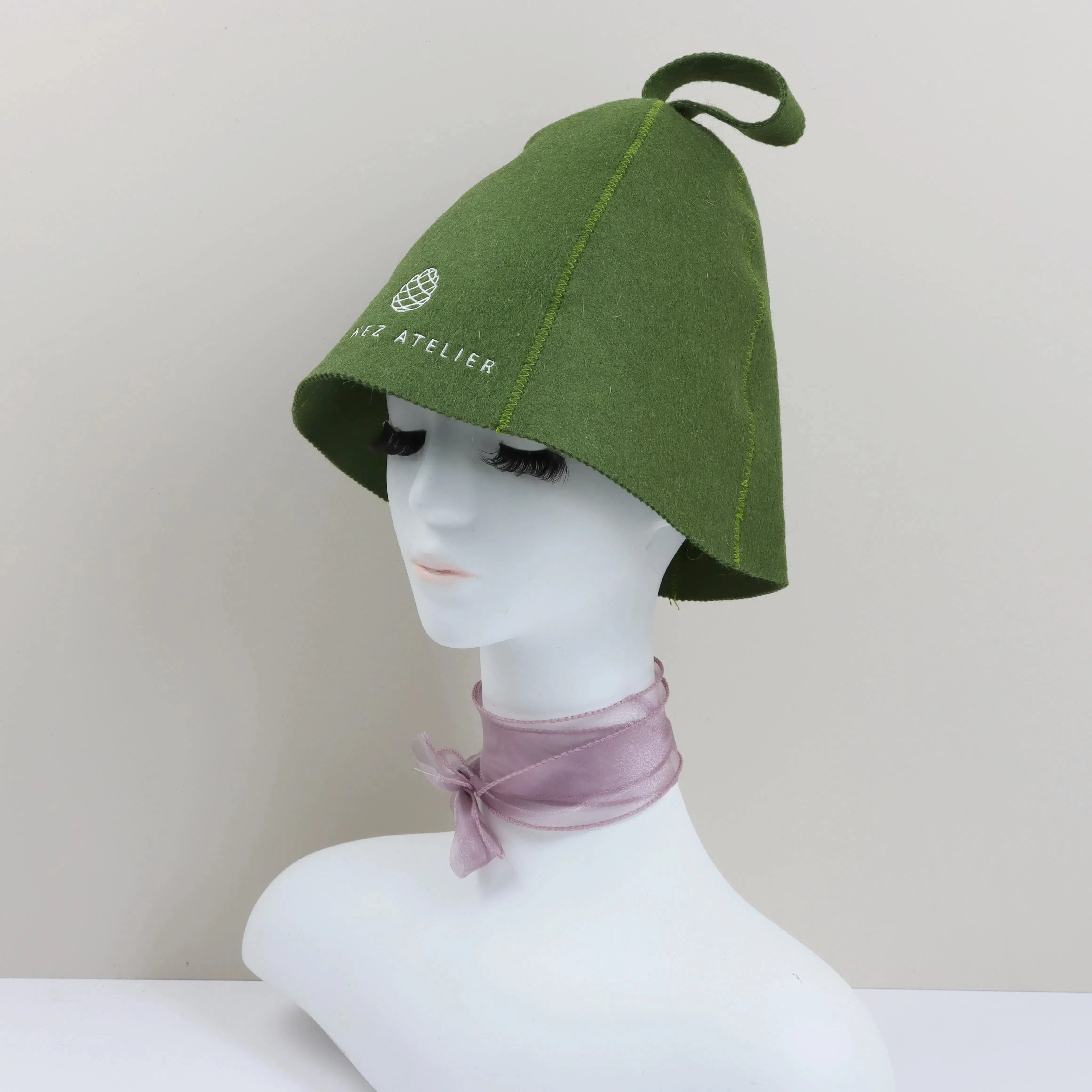 Design Embroidery Heat-Resistant Sauna Hat, Multi-Color Options Available