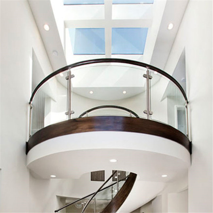 Outdoor Rail Post Glass Railing for Staircase Stair