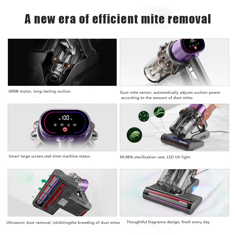 UV Handheld Mattress Vacuum Cleaner for Dust Mite